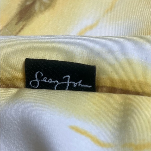 Sean John P Diddy Mens Short Sleeve Button up Shirt Hip Hop Yellow/Brown‎ XL - Picture 2 of 5